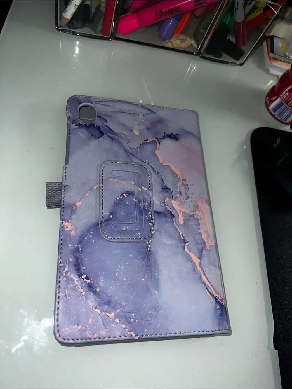 Fintie Purple Marble Folio Tablet Case with Gold Vein Accent
